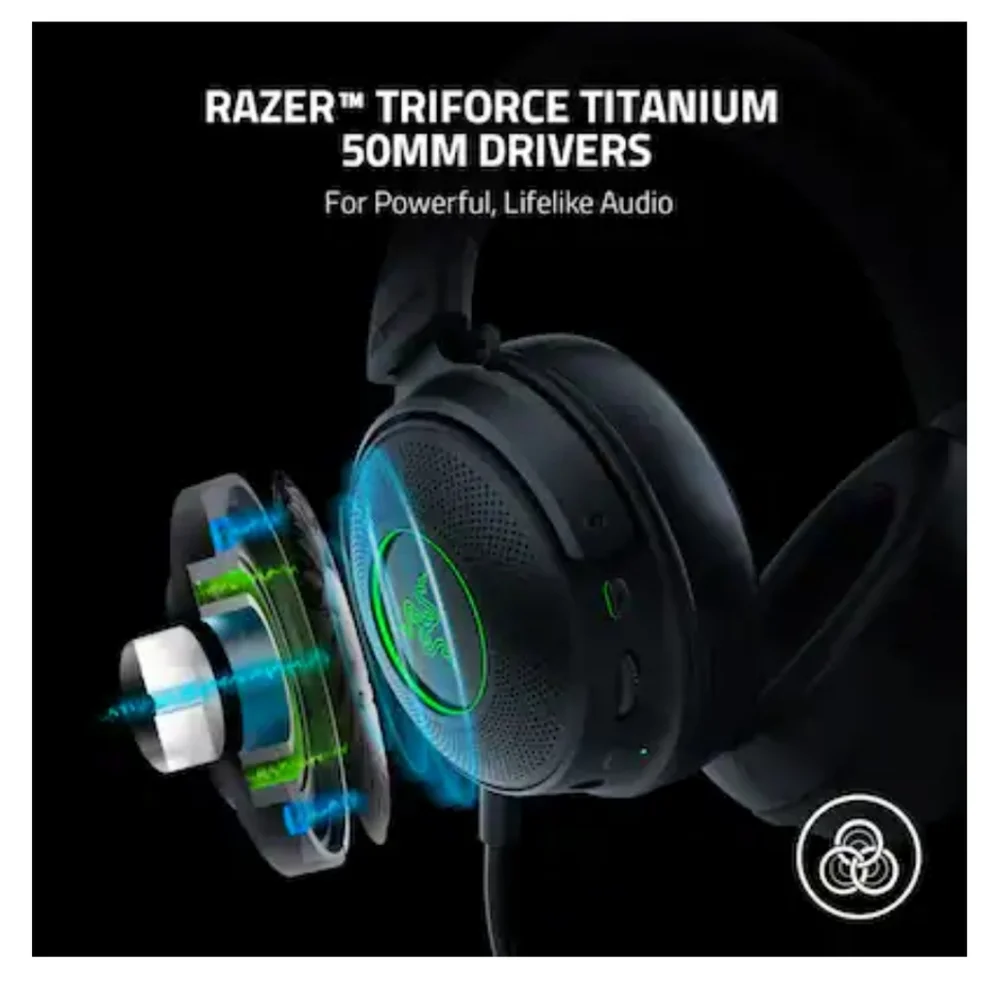 Razer Kraken V3 X Wired USB Gaming Headset for PC